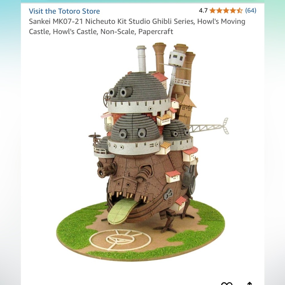 Sankei Nicheuto Kit Studio Ghibli Series, Howl's Moving Castle Papercraft